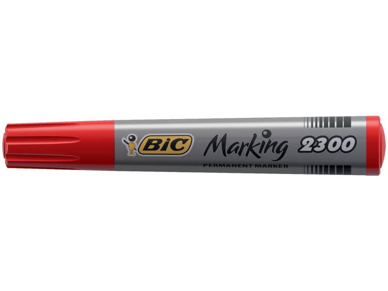 Marcatore permanente BIC Marking 2300 punta scalpello 3,7-5,5 mm rosso 8209243