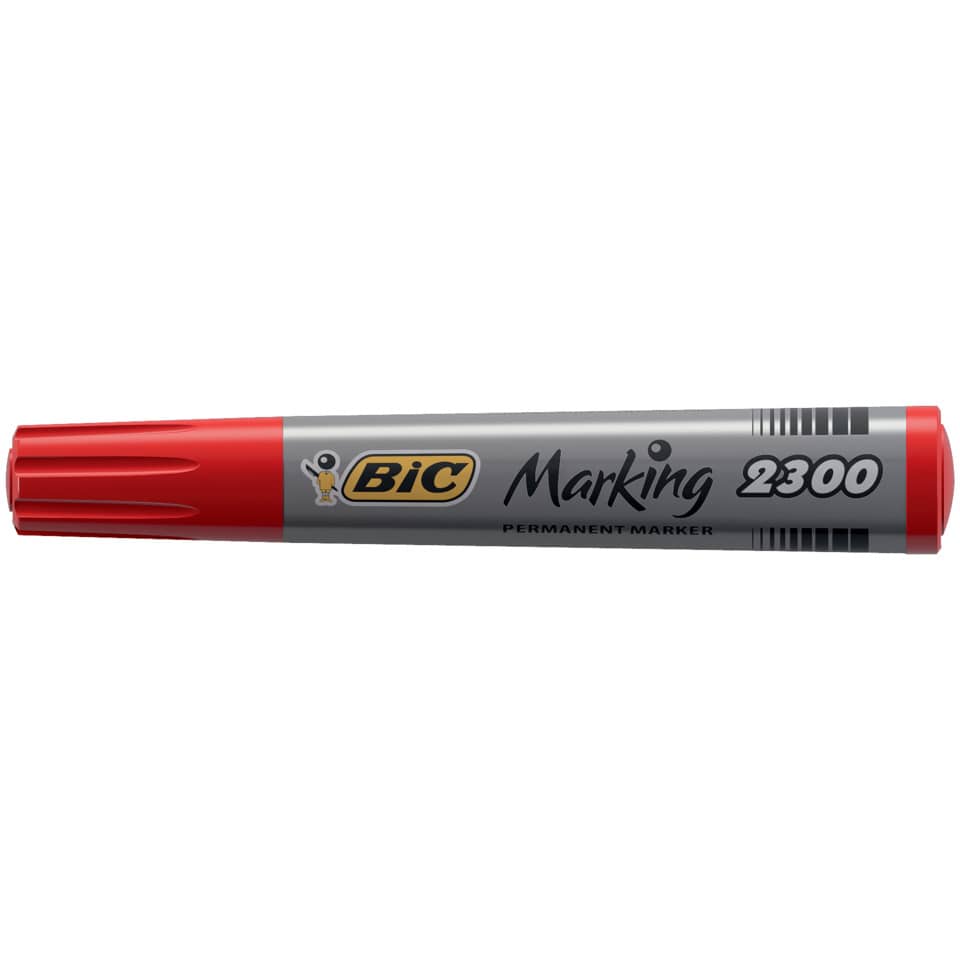 Marcatore permanente BIC Marking 2300 punta scalpello 3,7-5,5 mm rosso 8209243