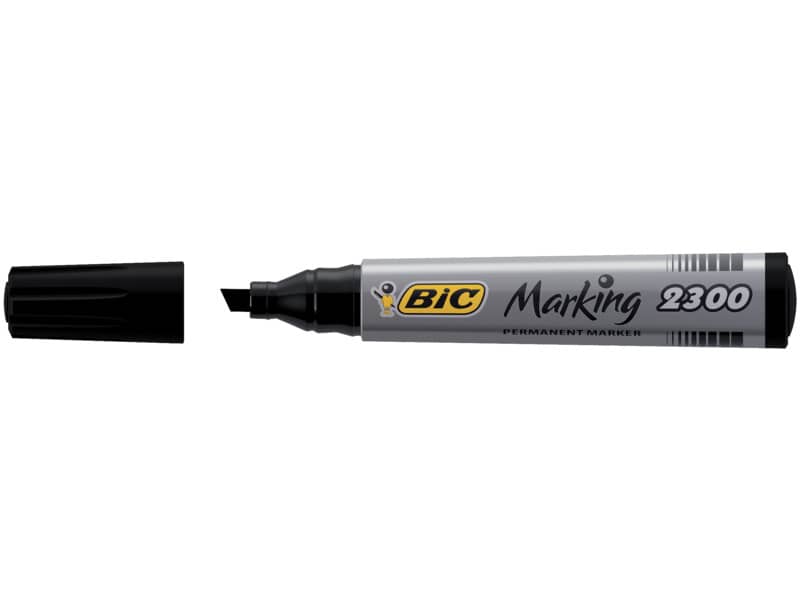 Marcatore permanente BIC Marking 2300 punta scalpello 3,7-5,5 mm nero 8209263