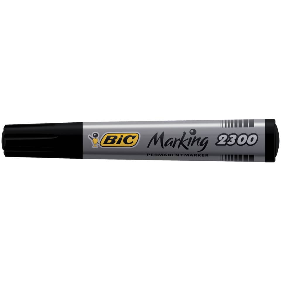 Marcatore permanente BIC Marking 2300 punta scalpello 3,7-5,5 mm nero 8209263