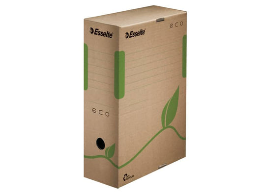 Scatola archivio Esselte ECOBOX dorso 10 cm avana/verde 10x23,3x32,7 cm 623917