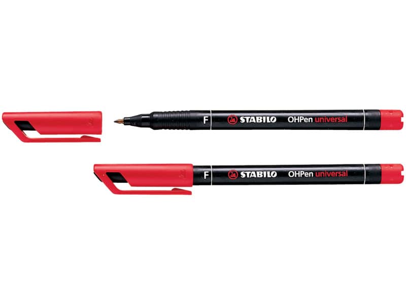 Penna Stabilo OHPen universal Fine (F) 0,7 mm rosso 842/40