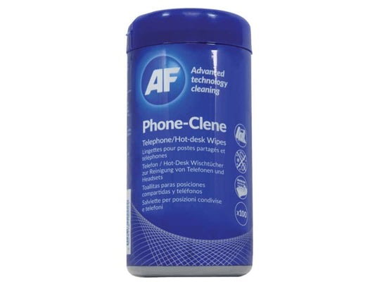 Salviette detergenti AF International Phone-Clene Barattolo da 100 salviette - APHC100T