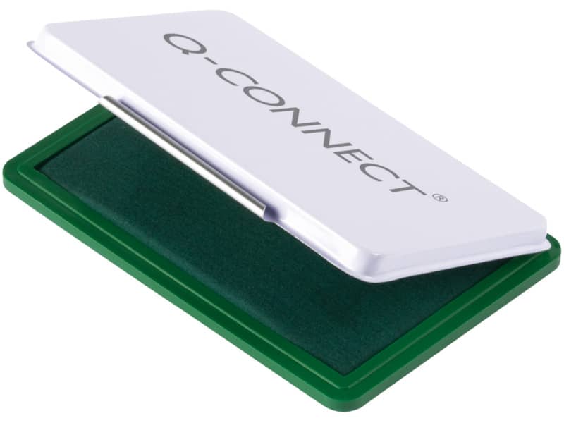 Cuscinetto per timbri Q-Connect 11x7 cm verde KF25210