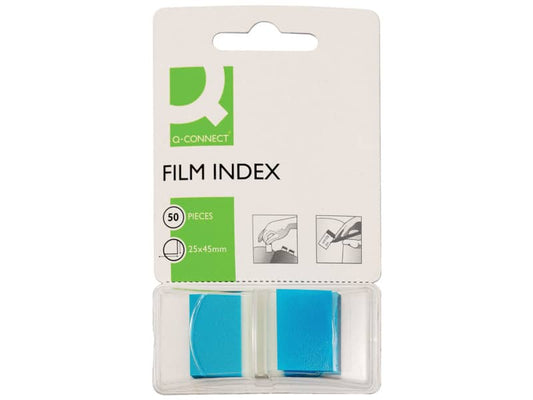 Segnapagina Q-Connect 25x43 mm blu blocchetto da 50 - KF03632