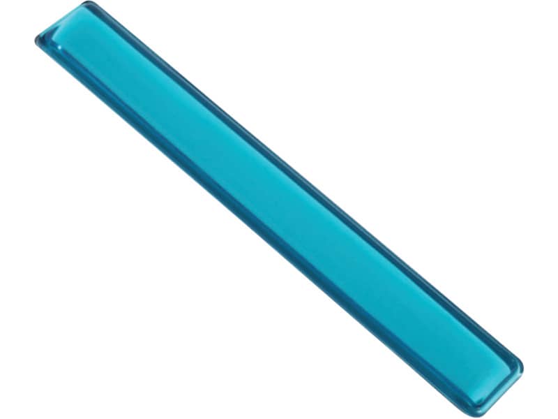 Poggiapolsi da tastiera in gel Q-Connect 49x5,5x2,3 cm blu trasparente KF20088