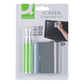 Kit pulizia schermi Q-Connect liquido 25 ml + panno per schermi + dispositivo anti residui - KF14911A