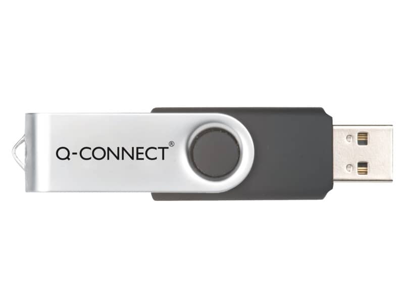 Chiavetta USB Q-Connect High Speed 2.0 nero 4 GB con cappuccio di protezione KF41511