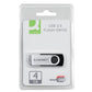 Chiavetta USB Q-Connect High Speed 2.0 nero 4 GB con cappuccio di protezione KF41511