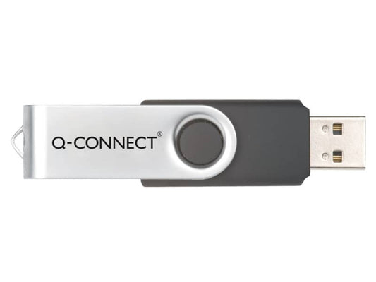 Chiavetta USB Q-Connect High Speed 2.0 nero 8 GB con cappuccio di protezione KF41512