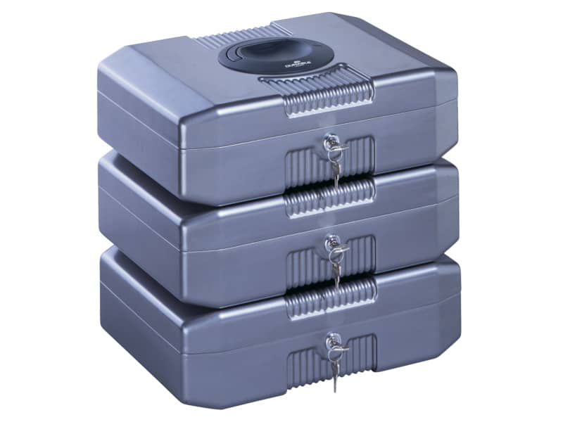 Cassetta portavalori DURABLE EUROBOXX® metallo antracite/grigio 35,2x27,6x12 cm 178257