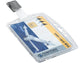 Portabadge rigido Durable 87x54 mm con clip di sicurezza orientabile trasparente Conf. 25 pezzi - 800519