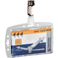 Portabadge rigido Durable 87x54 mm con clip di sicurezza orientabile trasparente Conf. 25 pezzi - 800519