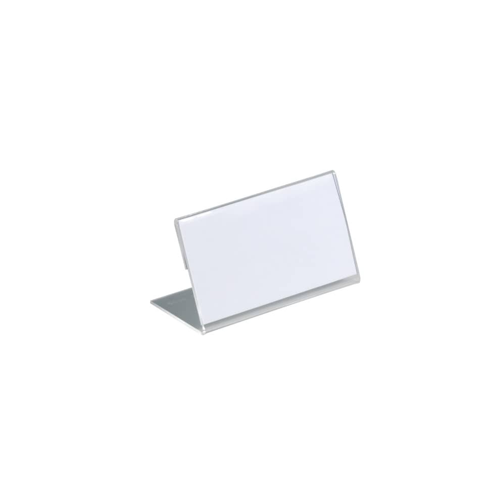 Portanomi a L DURABLE da tavolo acrilico trasparente inserto 52x100mm conf. 10 - 805519
