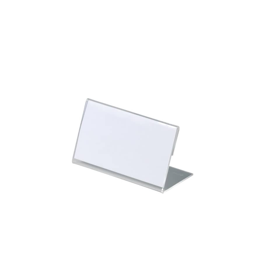 Portanomi a L DURABLE da tavolo acrilico trasparente inserto 52x100mm conf. 10 - 805519