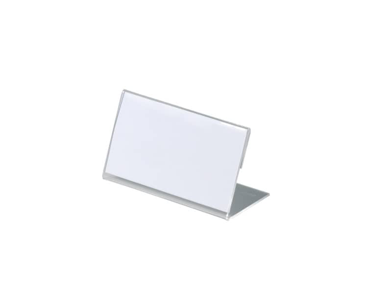 Portanomi a L DURABLE da tavolo acrilico trasparente inserto 52x100mm conf. 10 - 805519
