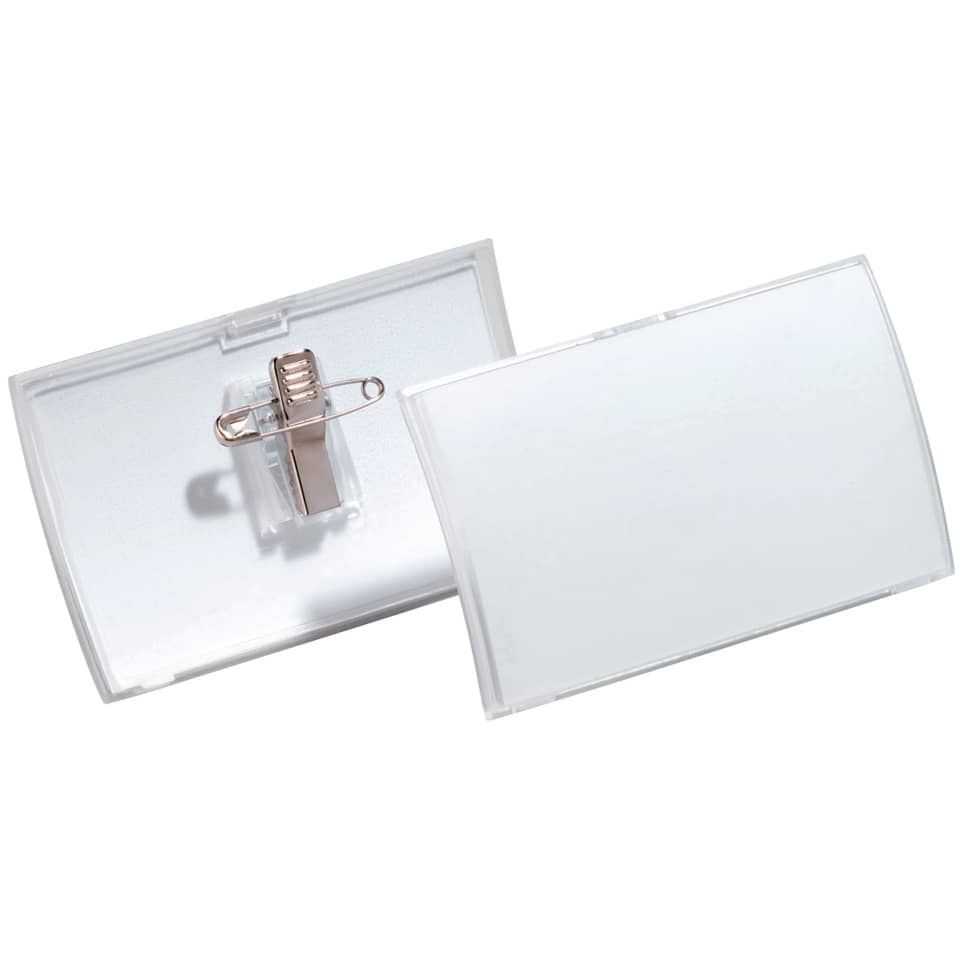 Portanomi DURABLE CLICK FOLD CON COMBI CLIP polipropilene trasparente inserto 54x90mm  conf. 25 - 821419