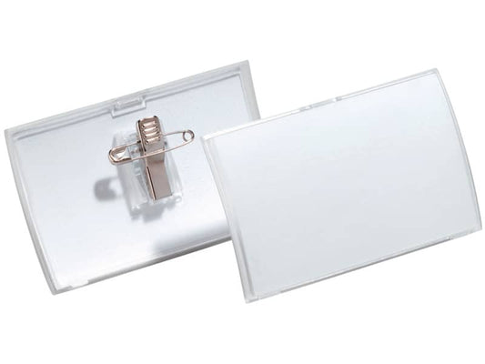 Portanomi DURABLE CLICK FOLD CON COMBI CLIP polipropilene trasparente inserto 54x90mm conf. 25 - 821419