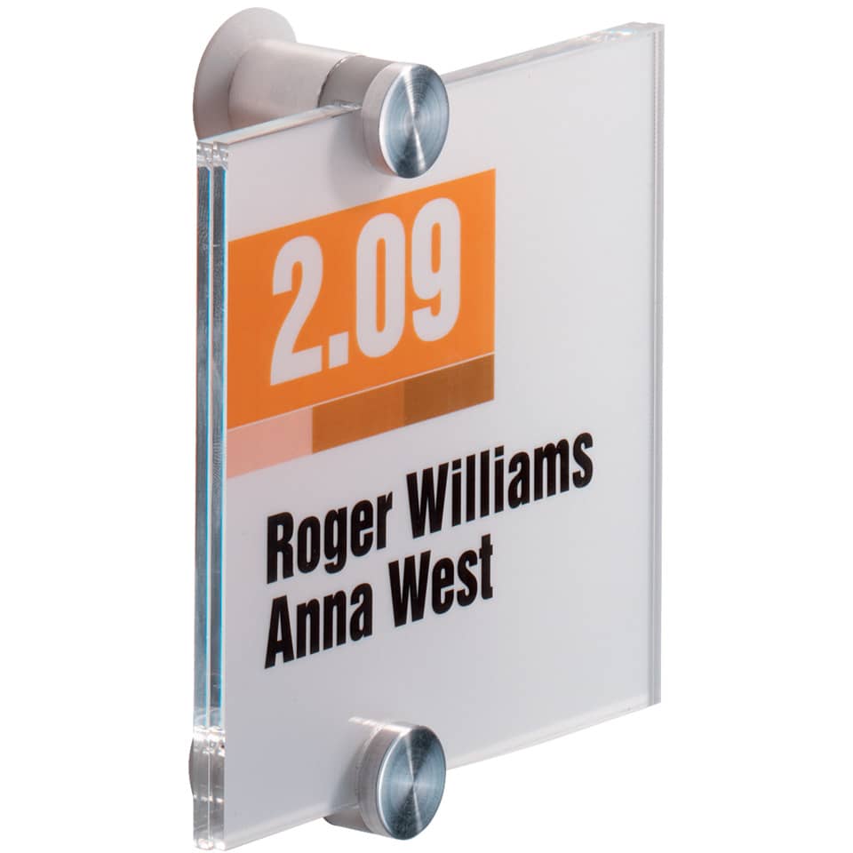 Targa DURABLE CRYSTAL SIGN acrilico trasparente 105x105 mm 482019
