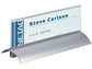 Portanomi da tavolo DURABLE DELUXE argento/trasparente inserto 61x210mm conf. 2 - 820219