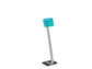 Espositore da terra DURABLE CRYSTAL SIGN STAND A4 argento metallizzato - 481823