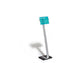 Espositore da terra DURABLE CRYSTAL SIGN STAND A4 argento metallizzato - 481823