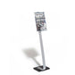 Espositore da terra DURABLE CRYSTAL SIGN STAND A3 argento metallizzato - 481923