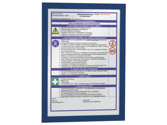 Cornici con pannello magnetico DURABLE DURAFRAME® A4 blu scuro 236x323mm conf. 2 - 487207