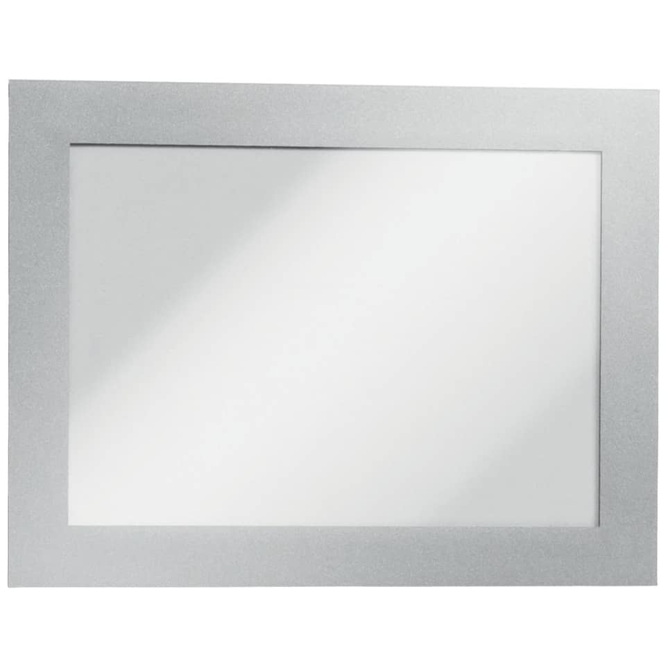 Cornici con pannello magnetico DURABLE DURAFRAME® A6 argento metallizzato 176x130mm  conf. 2 - 487023