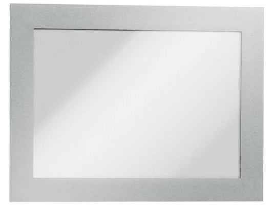 Cornici con pannello magnetico DURABLE DURAFRAME® A6 argento metallizzato 176x130mm conf. 2 - 487023
