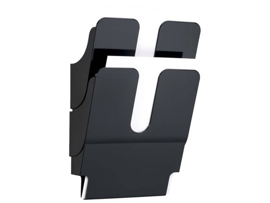 Espositore da parete DURABLE FLEXIPLUS 2 comparti A4 polistirolo nero - 24,7x10x36 cm - 1709008060