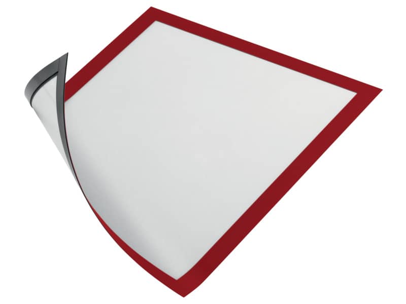 Cornici con pannello magnetico DURABLE DURAFRAME® MAGNETIC A4 PVC rigido rosso 236x323 mm  conf. 5 - 486903