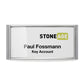 Portanomi DURABLE CLASSIC con magnete argento metallizzato/trasparente inserto 34x74mm  conf. 10 - 854223