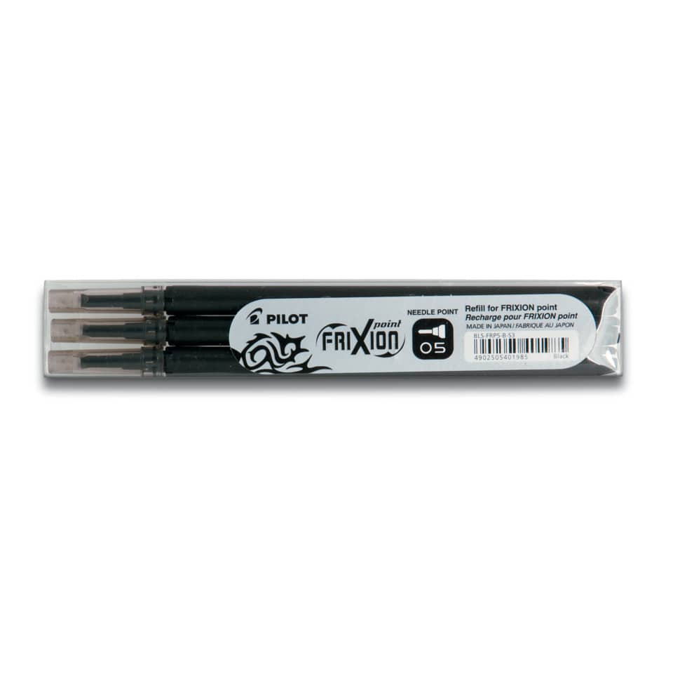 Refill sfera Pilot Frixion Point Clicker  0,5 mm nero set da 3 - 006420