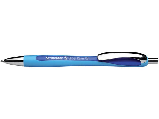 Penna a sfera a scatto Schneider Slider Rave ricaricabile tratto XB blu 132503