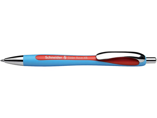 Penna a sfera a scatto Schneider Slider Rave ricaricabile tratto XB rosso 132502