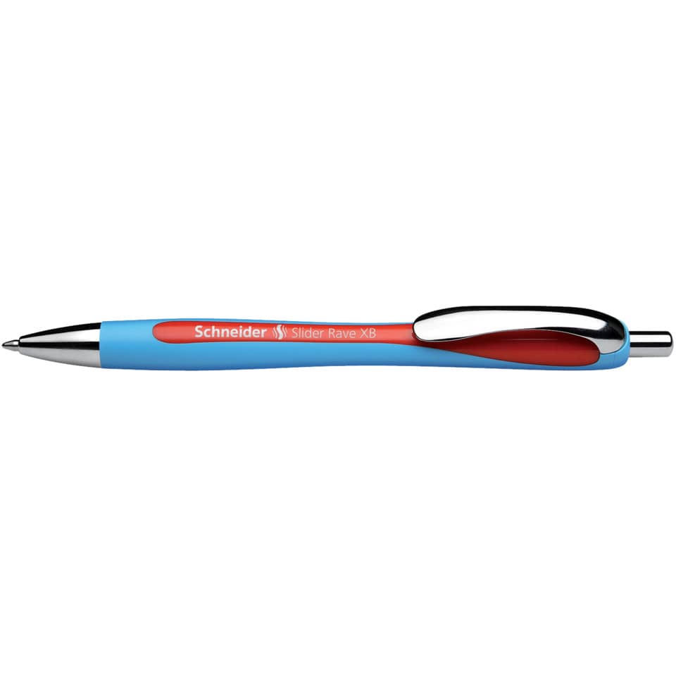 Penna a sfera a scatto Schneider Slider Rave ricaricabile tratto XB rosso 132502