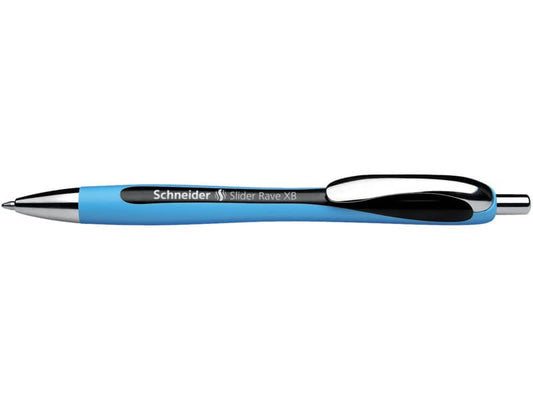 Penna a sfera a scatto Schneider Slider Rave ricaricabile tratto XB nero 132501