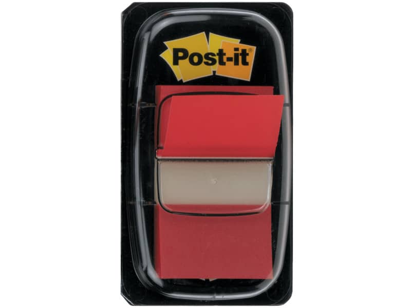 Segnapagina removibili Post-it® Index Medium con dispenser rosso 50 segnapagina - 680-1