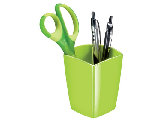 Portapenne CepPro Gloss CEP in polistirolo con 2 scomparti verde anice 7,4x7,4x9,5 cm - 1005300301