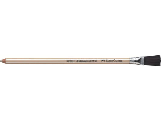 Gomma a penna Faber-Castell Perfection 7058-B con spazzolino per dattilo bianca 185800