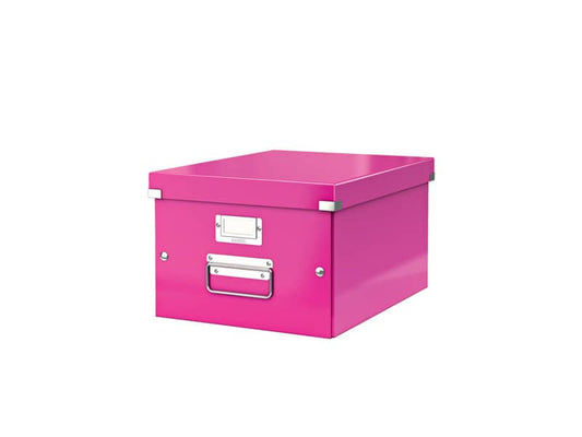 Scatola per archiviazione universale "M" Leitz CLICK & STORE fucsia metallizzato 28,1x20x37 cm - 60440023