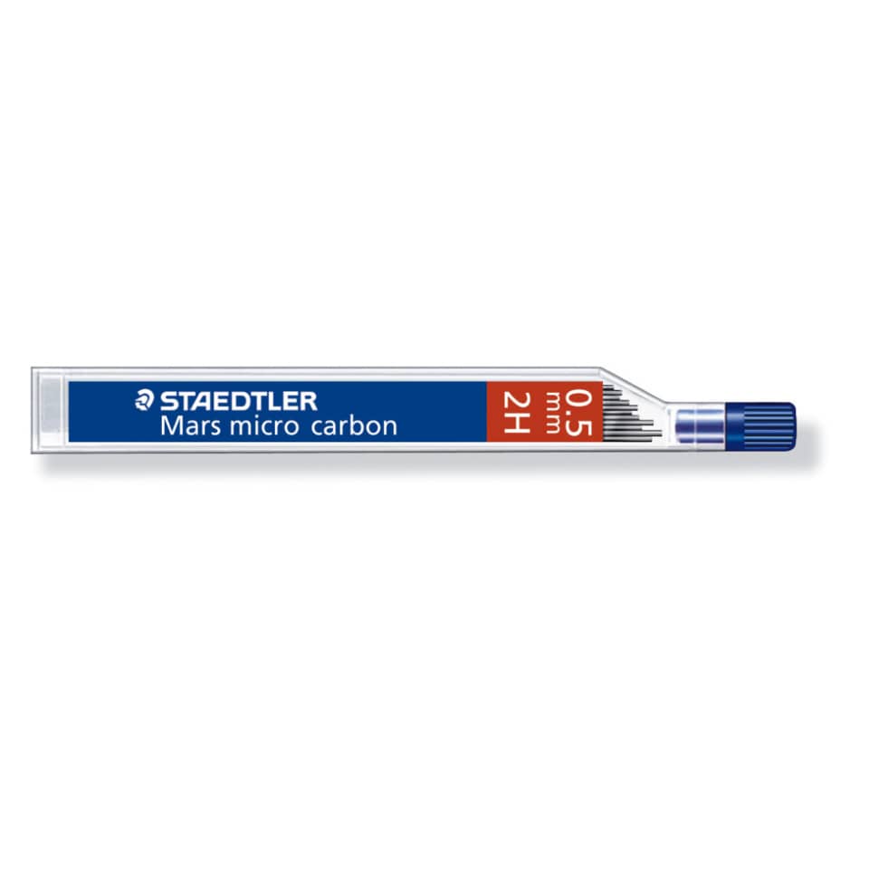 Mine sottili Staedtler Mars micro carbon 250 2H 0,5 mm confezione da 12 pezzi - 250 05-2H