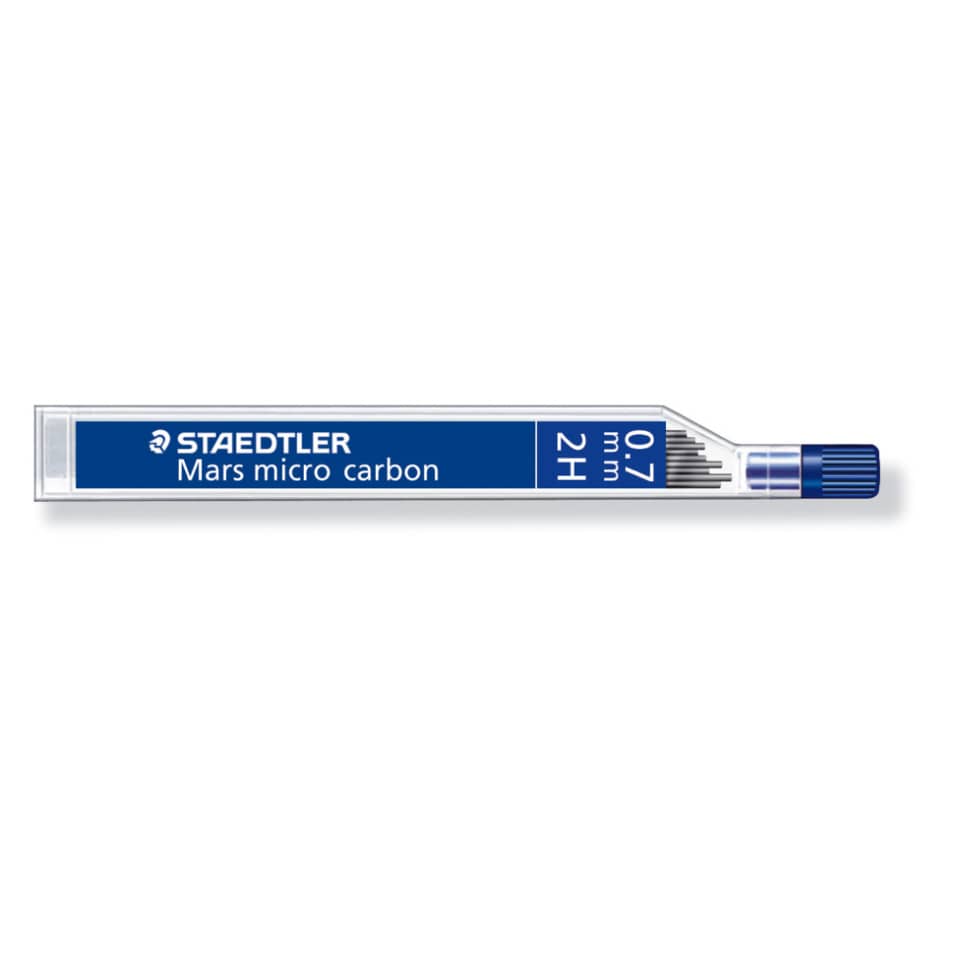 Mine sottili Staedtler Mars micro carbon 250 2H 0,7 mm confezione da 12 pezzi - 250 07-2H