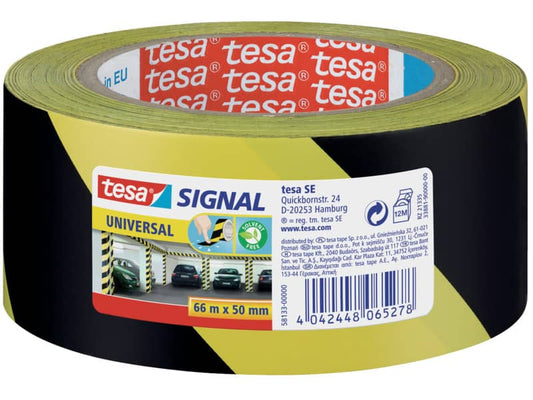 Nastro segnaletico tesa Signal Universale OPP adesivo acrilico 50mm x 66m giallo-nero - 58133-00000-00
