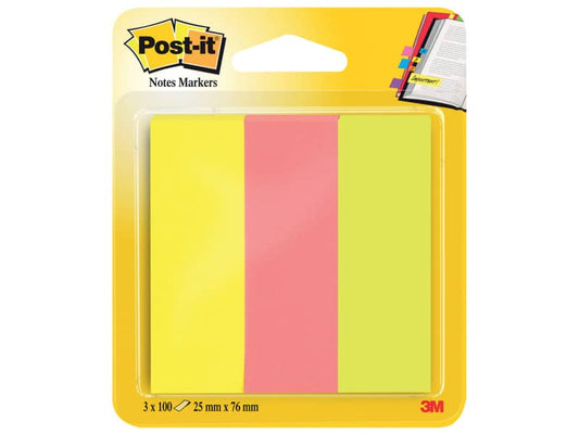 Segnapagina removibili in carta Post-it® Index Mini neon assortiti Confezione da 3x100 - 671-3