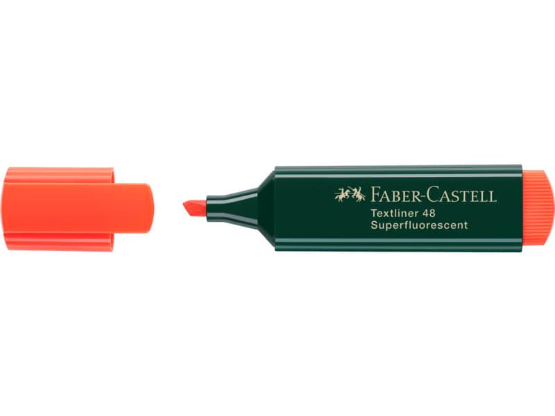 Evidenziatore Faber-Castell Textliner 48 Refill tratto 1-2-5 mm arancione fluo 154815