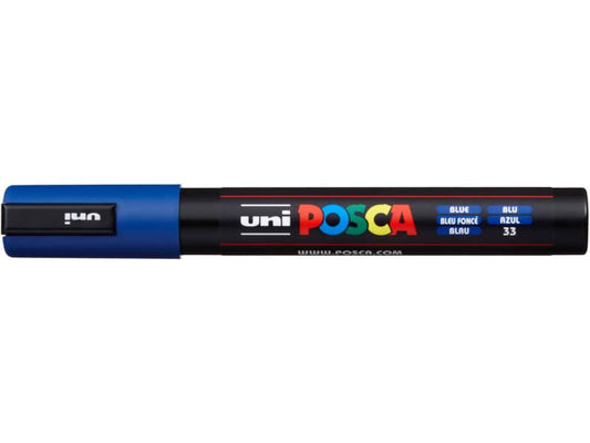 Marcatore a tempera POSCA Uni-Ball punta tonda 1,8-2,5 mm blu M PC5M B