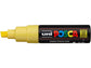 Marcatore a tempera POSCA Uni-Ball punta a scalpello 8 mm giallo M PC8K G