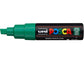Marcatore a tempera POSCA Uni-Ball punta a scalpello 8 mm verde M PC8K V